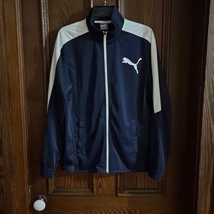 Puma mens medium blue active wear jacket
